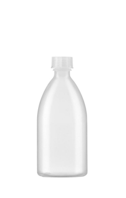 [EN]: Narrow neck bottles 200 ml, LDPE clear, with screw cap, pack of 10