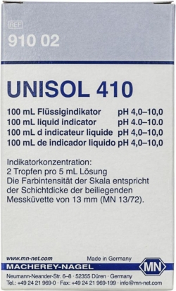[EN]: UNISOL indicator solution 113, pH 1-13, 100 ml incl. colour scale and measuring cell UN 3316, 9, II, (E)