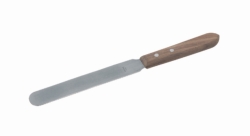 Esp&aacute;tulas con mango de madera, acero inoxidable