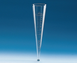 Cono de sedimentación, plástico, SAN
