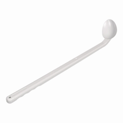 Disposable spoons, curved, long handle, PS, white