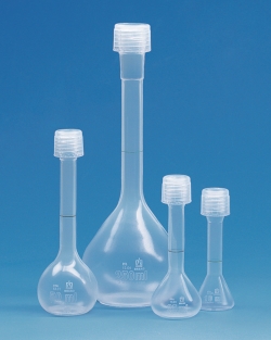 Volumetric flasks, PFA, class A, with screw cap