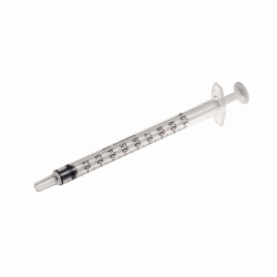 Disposable syringes, 3-piece, PP, sterile, 1 ml