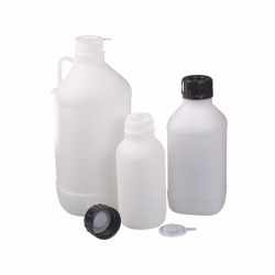 Bottles with screw cap, HDPE, with UN approval