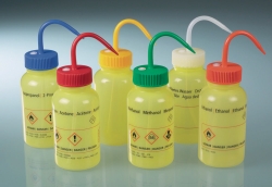 Wash bottles, with GHS imprint, LDPE