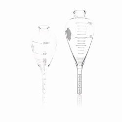 Tubos de centrífuga ASTM, en forma de pera, con base cónica, vidrio de borosilicato 3.3