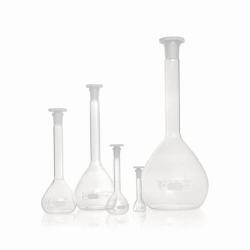 Volumetric flask DURAN&reg;, class A, white graduated