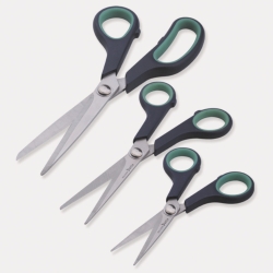 Universal scissors, stainless steel, Plastic handle